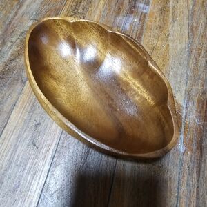 Mid century monkey pod bowl